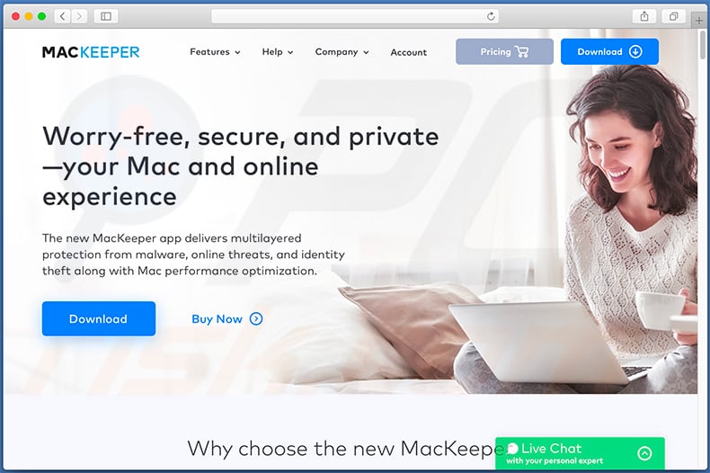 Official MacKeeper download website