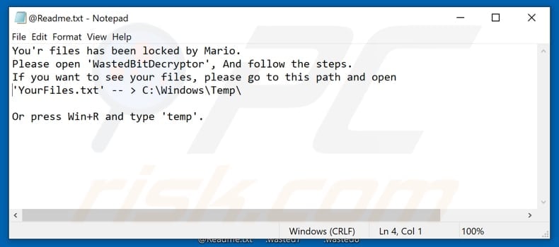 MarioLocker decrypt instructions (@Readme.txt)