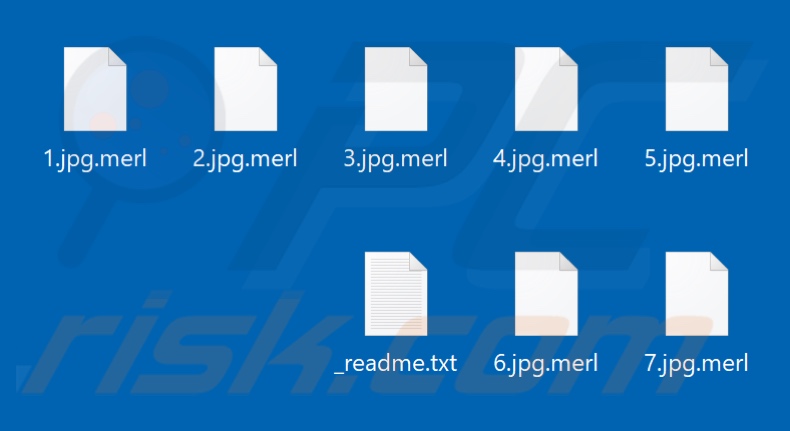 Files encrypted by Merl ransomware (.merl extension)