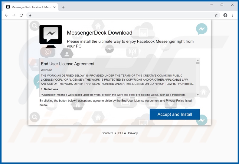 MessengerDeck adware promoter