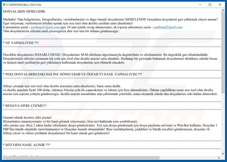 MZ434376 decrypt instructions (Beni_Oku!!!.hta)