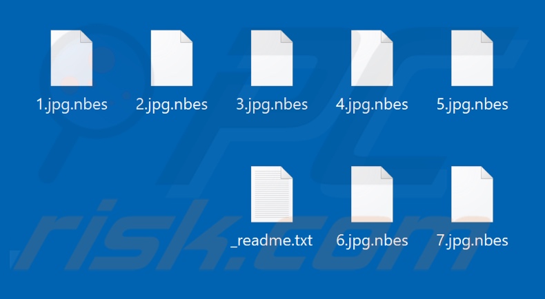 Files encrypted by Nbes ransomware (.nbes extension)