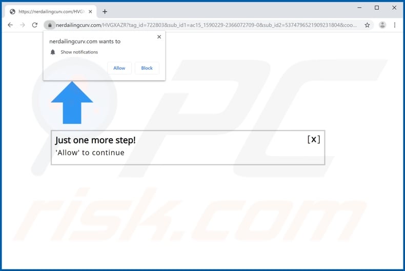 nerdailingcurv[.]com pop-up redirects