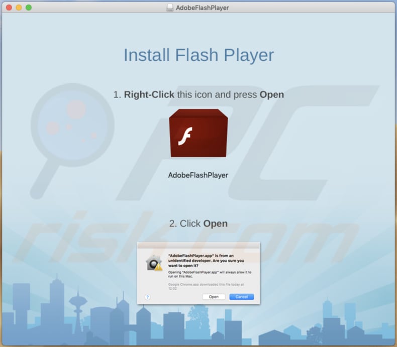 preciseeditor.pw fake adobe flash installer