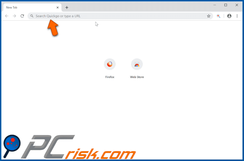 quickgosearch.com browser hijacker (GIF)