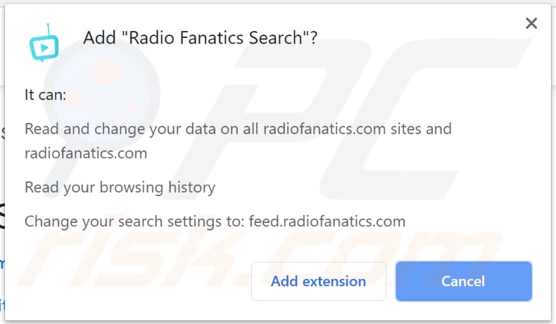 Radio Fanatics Search asks for a permission to access and change data