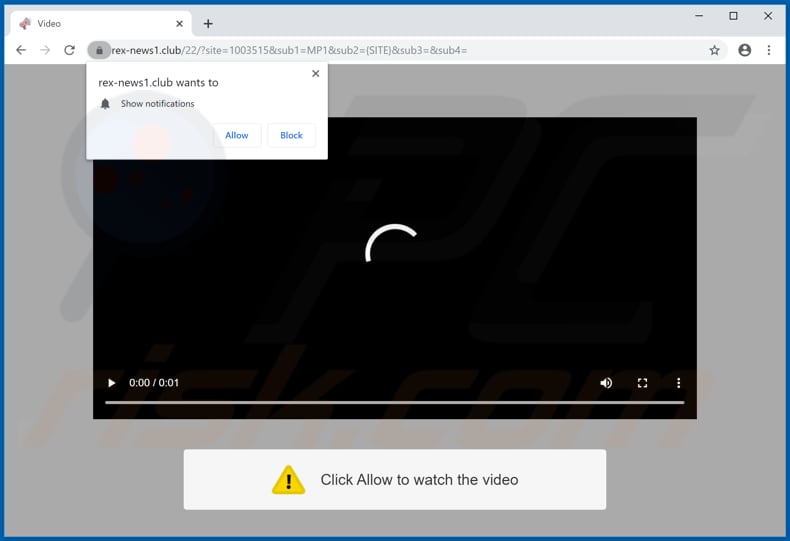 rex-news1[.]club pop-up redirects