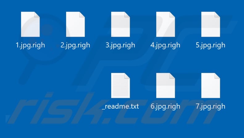Files encrypted by Righ ransomware (.righ extension)