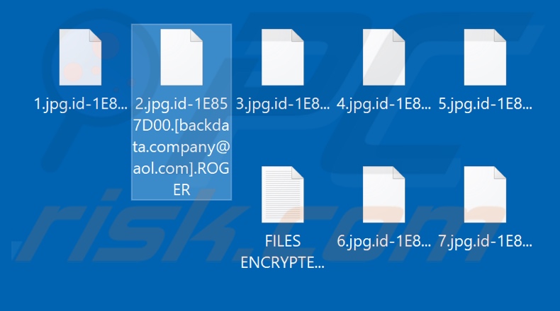 Files encrypted by ROGER (.ROGER extension)