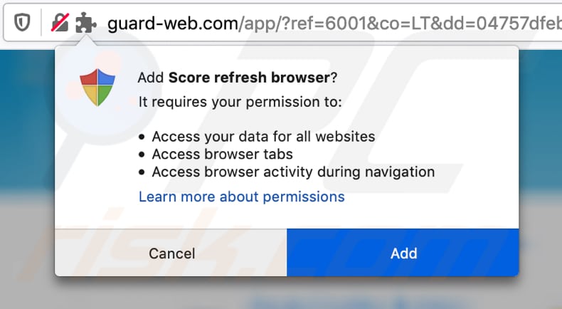 Score refresh browser wants to access various data
