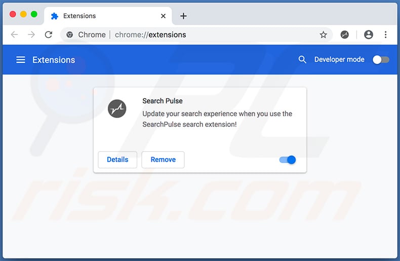 Search Pulse extension in Google Chrome