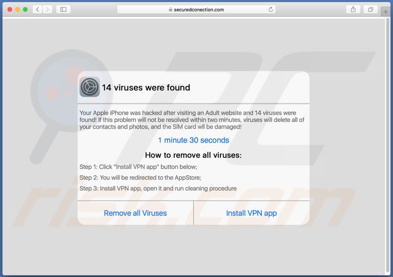 securedconection.com encourages to install antivirus vpn app