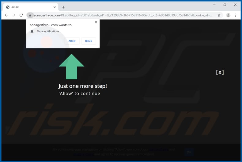 sonagerthrou[.]com pop-up redirects