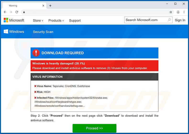 Your Windows 10 Is Infected With 3 Viruses updated variant (scan results)