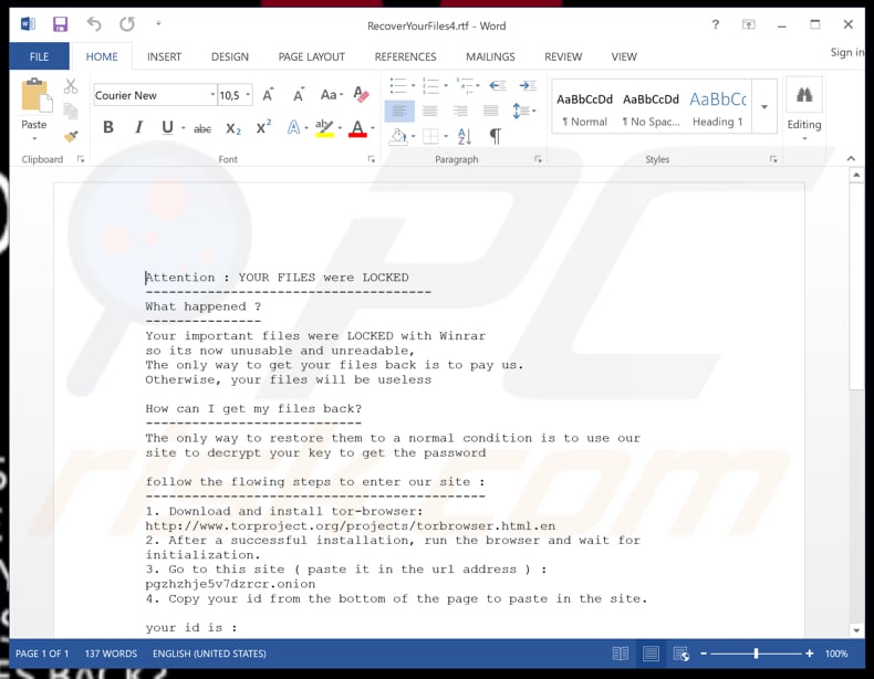 WinRARER text file