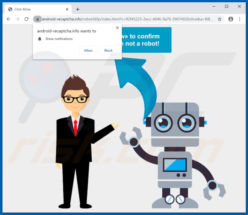 android-recaptcha[.]info pop-up redirects