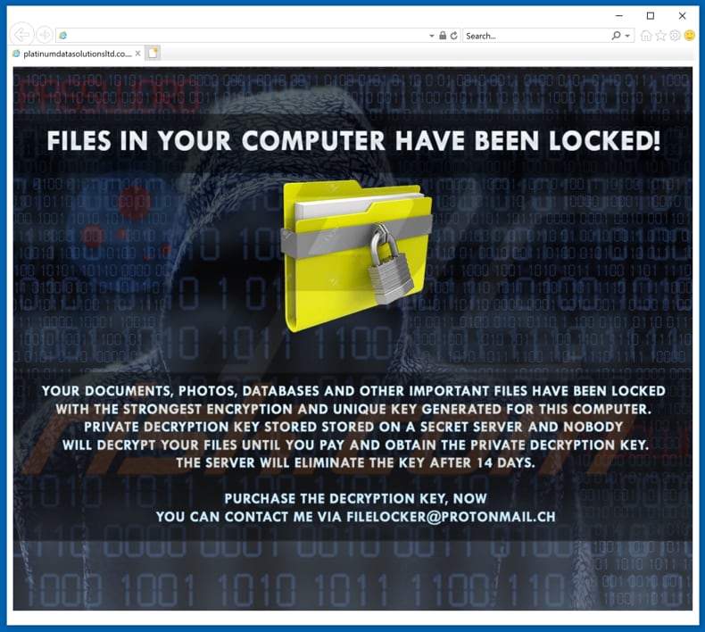 CHERNOLOCKER ransomware html file ()