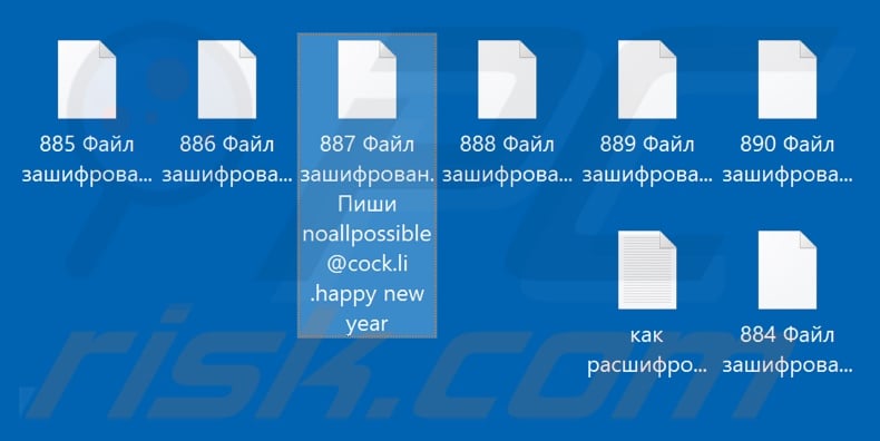 Files encrypted by Happy New Year ransomware (.happy new year extension)