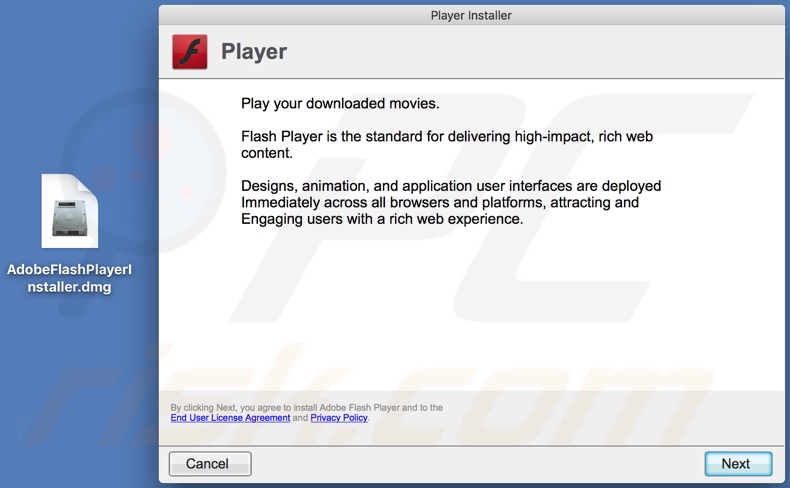 mainsourceofupdates[.]best scam promoted fake flash player installer