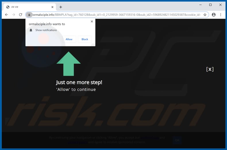 ormalsciple[.]info pop-up redirects