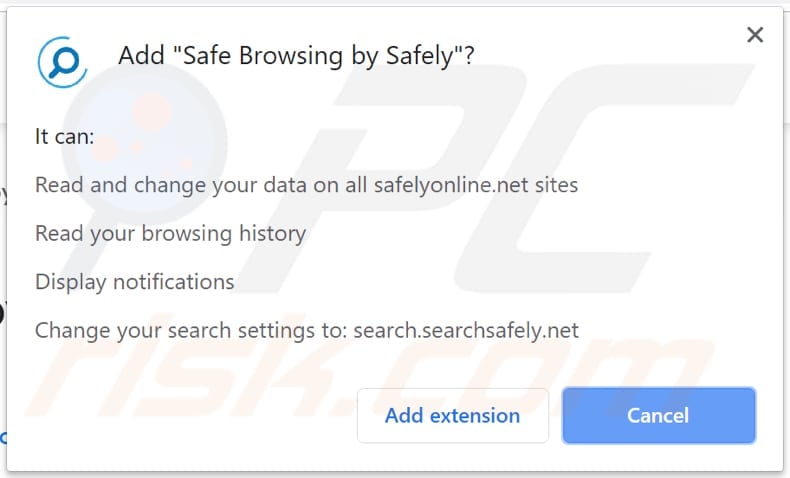safe browsing by safely browser hijacker wants permission to access data and change settings
