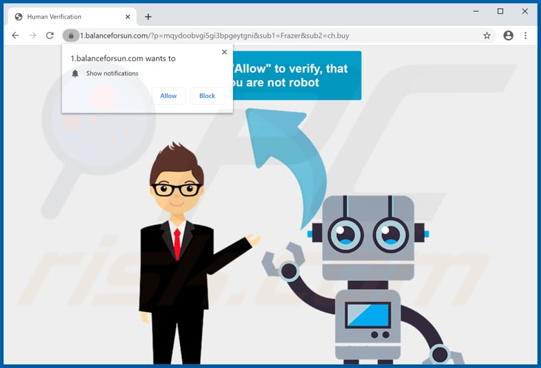 balanceforsun[.]com pop-up redirects