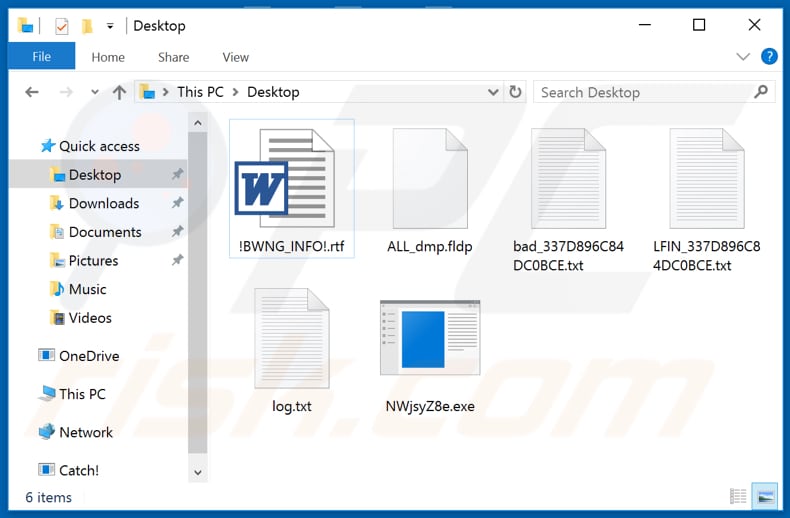 bwng files dropped on desktop