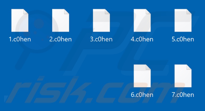 Files encrypted by c0hen Locker ransomware (.c0hen extension)
