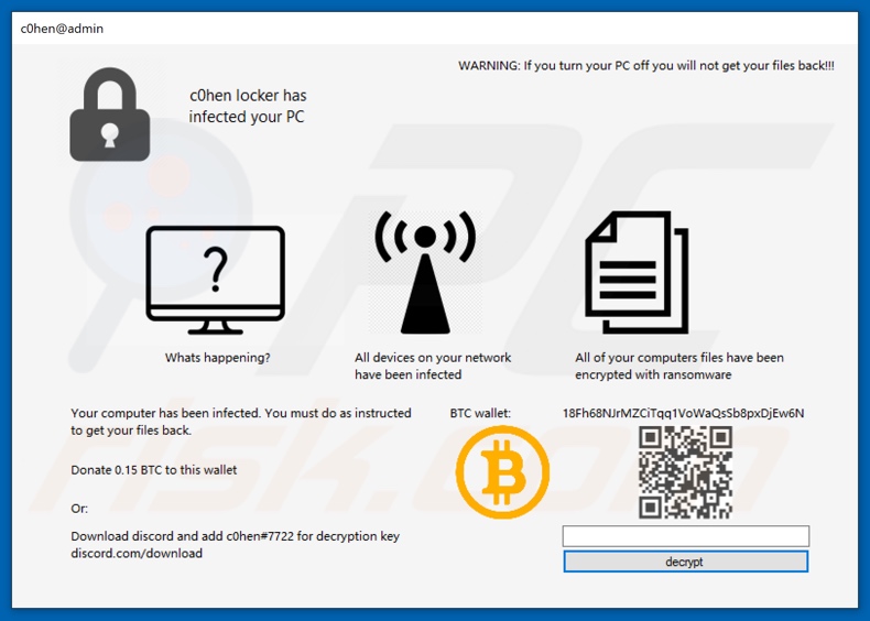 c0hen Locker decrypt instructions (pop-up)