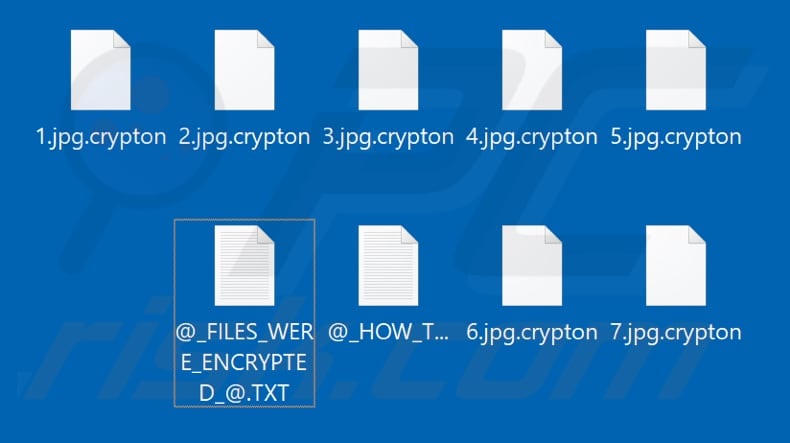 Files encrypted by Crypton (Aurora) ransomware (.crypton extension)