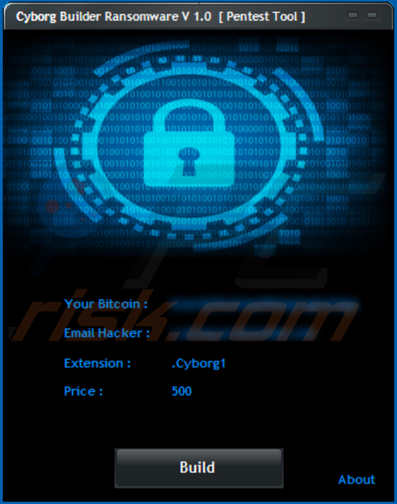 Cyborg Builder ransomware building tool