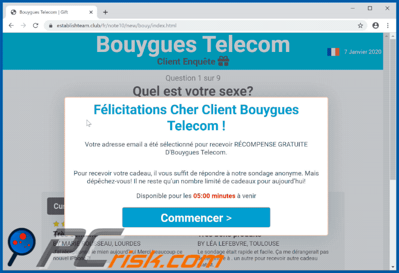 Dear [ISP name] user, Congratulations! France Bouygues Telecom
