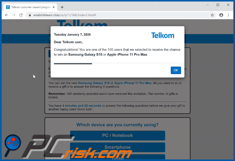 Dear [ISP name] user, Congratulations! South Africa Telkom