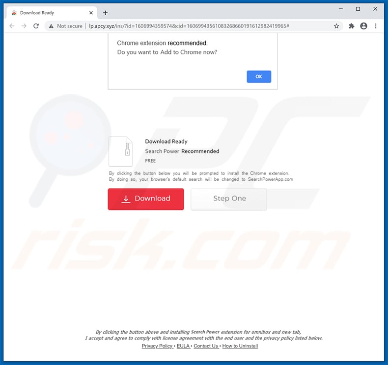 Website promoting Dosearch Lite browser hijacker (sample 2)