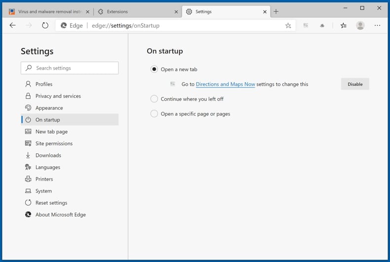 eliminarea teroriști browser-ul de la Microsoft Edge step 2