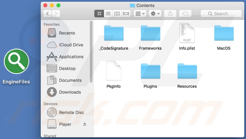 EngineFiles adware folder