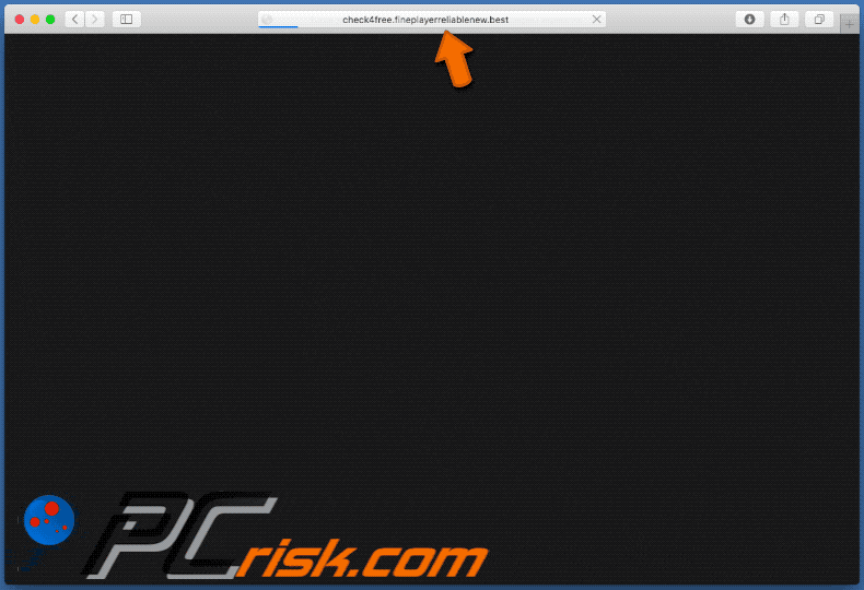 Appearance of fineplayerreliablenew[.]best scam (GIF)