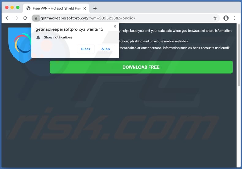 getmackeepersoftpro.xyz scam desktop page