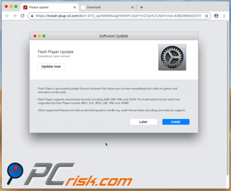 Appearance of install-plug-s3[.]com scam (GIF)