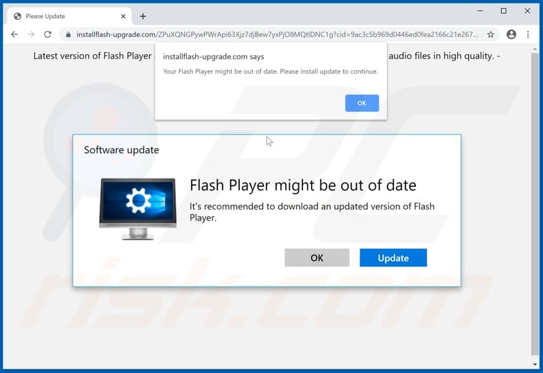 installflash-upgrade[.]com scam