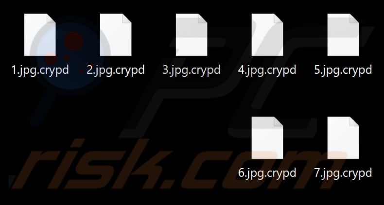 Files encrypted by m461c14n ransomware (. crypd extension)