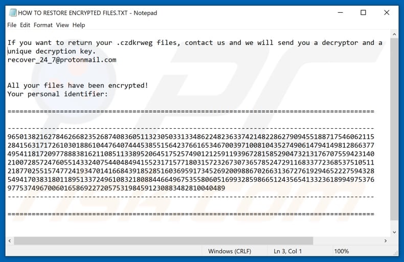 MZP decrypt instructions (HOW TO RESTORE ENCRYPTED FILES.TXT)