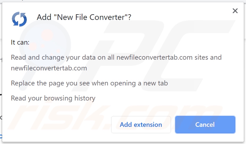 New File Converter asking for permissions