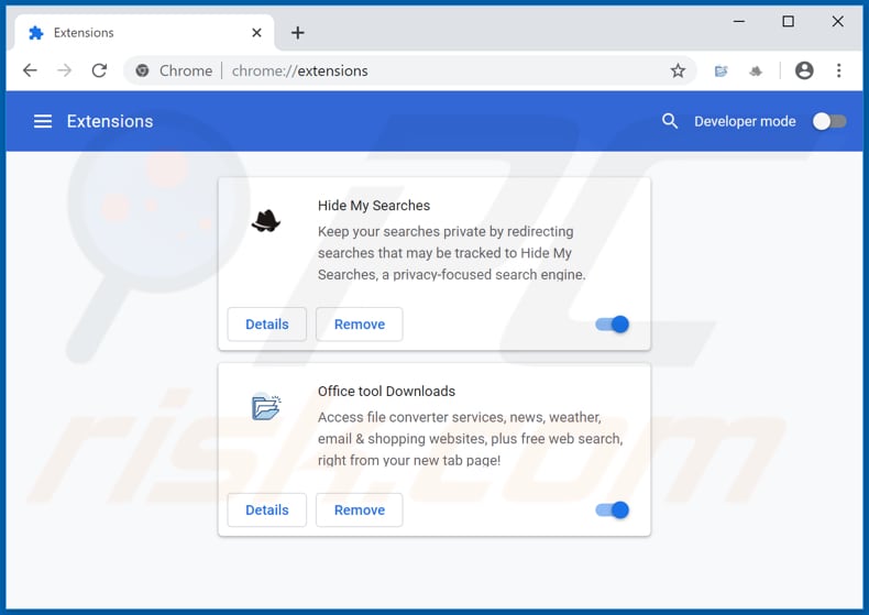 Removing search.hyourfreepdfconverternowpro.com related Google Chrome extensions