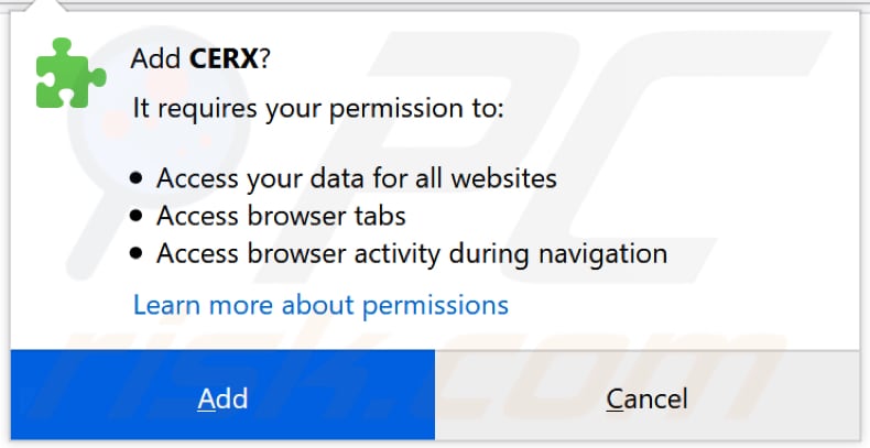 CERX akss for a permission to access various data