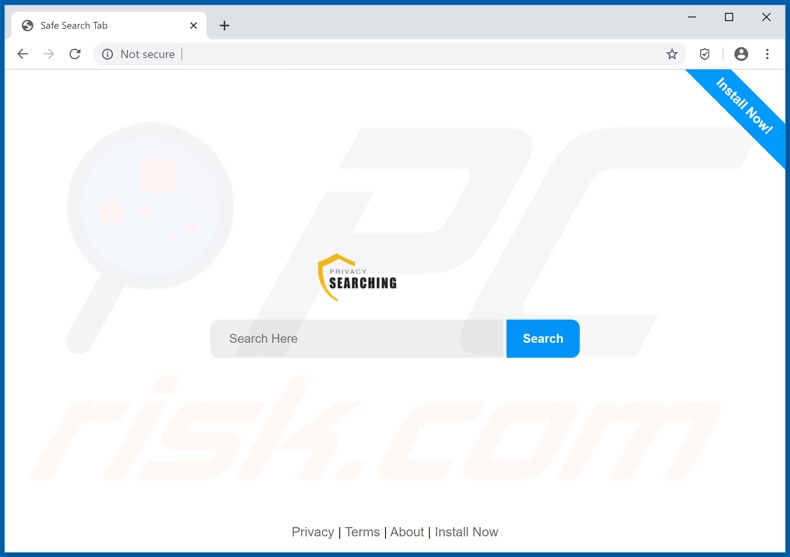 Website used to promote Privacy Searching browser hijacker