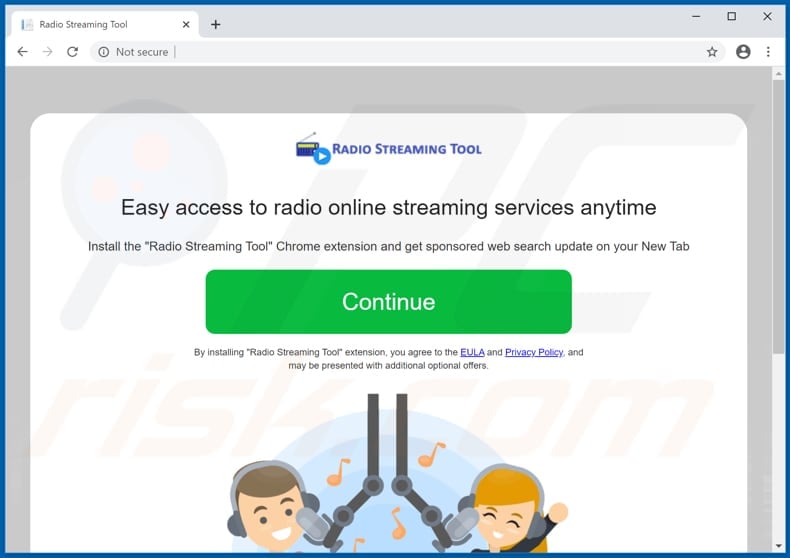 Website used to promote Radio Streaming Tool browser hijacker