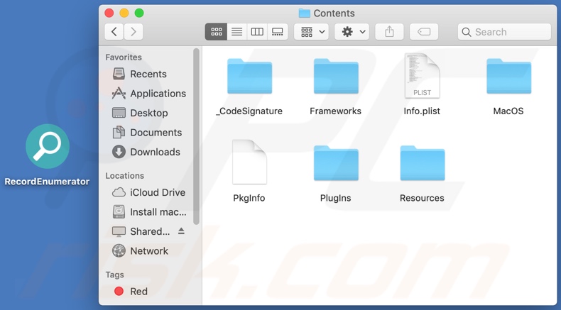 RecordEnumerator adware install folder