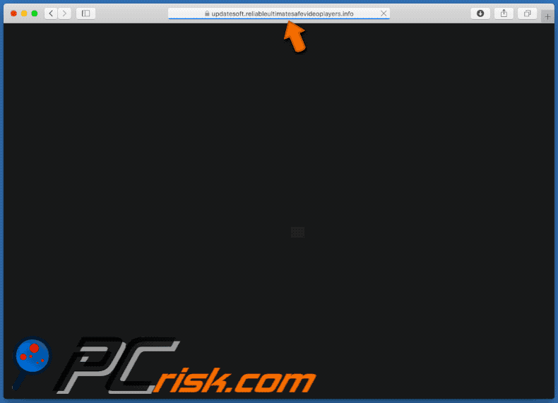 Appearance of reliableultimatesafevideoplayers[.]info scam (GIF)