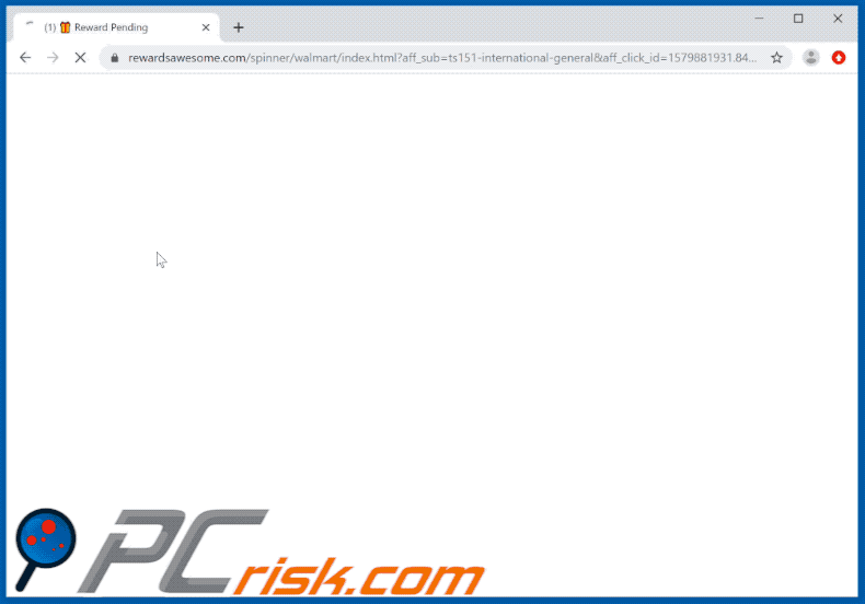 rewardsawesome[.]com Congratulations Walmart shopper! scam
